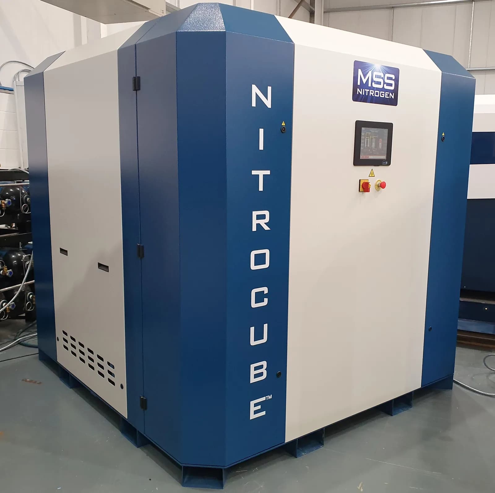 An MSS NitroCube nitrogen generator installed in a fabrication facility